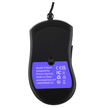 Mouse Gaming Wired USB Proove Defiant, RGB, 7200DPI, Negro CMDE00000102