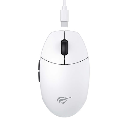 Ratón Gaming Inalámbrico HAVIT MS1039W, 800DPI - 7400DPI, Blanco