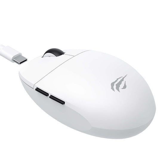 Ratón Gaming Inalámbrico HAVIT MS1039W, 800DPI - 7400DPI, Wi-Fi / Cableado, Blanco