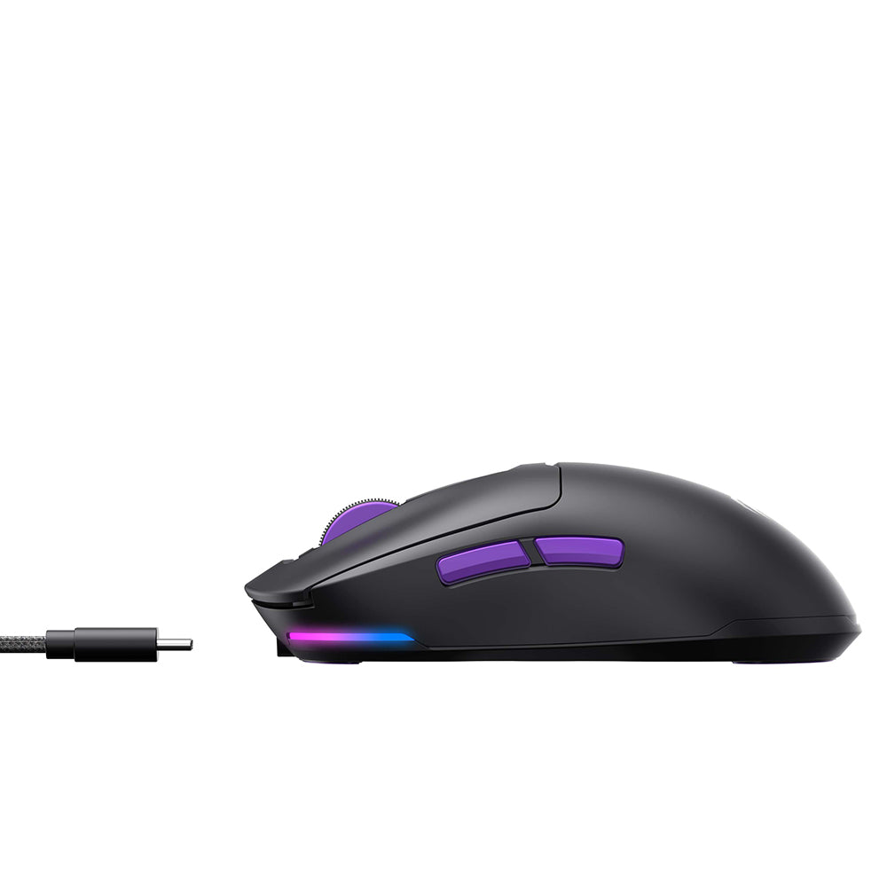 Ratón Gaming Inalámbrico HAVIT MS969WB, RGB, 1000DPI - 16000DPI, BT / Wi-Fi / Cableado, Negro