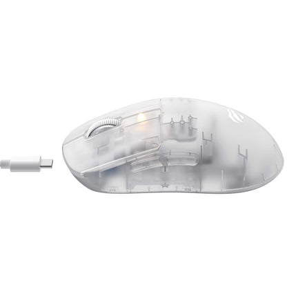 Ratón Gaming Inalámbrico HAVIT MS970WB Pro, 800DPI - 12000mAh, Blanco Transparente