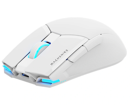 Ratón Gaming Inalámbrico Machenike M7 Pro, 1000DPI - 26000DPI, RGB, Blanco