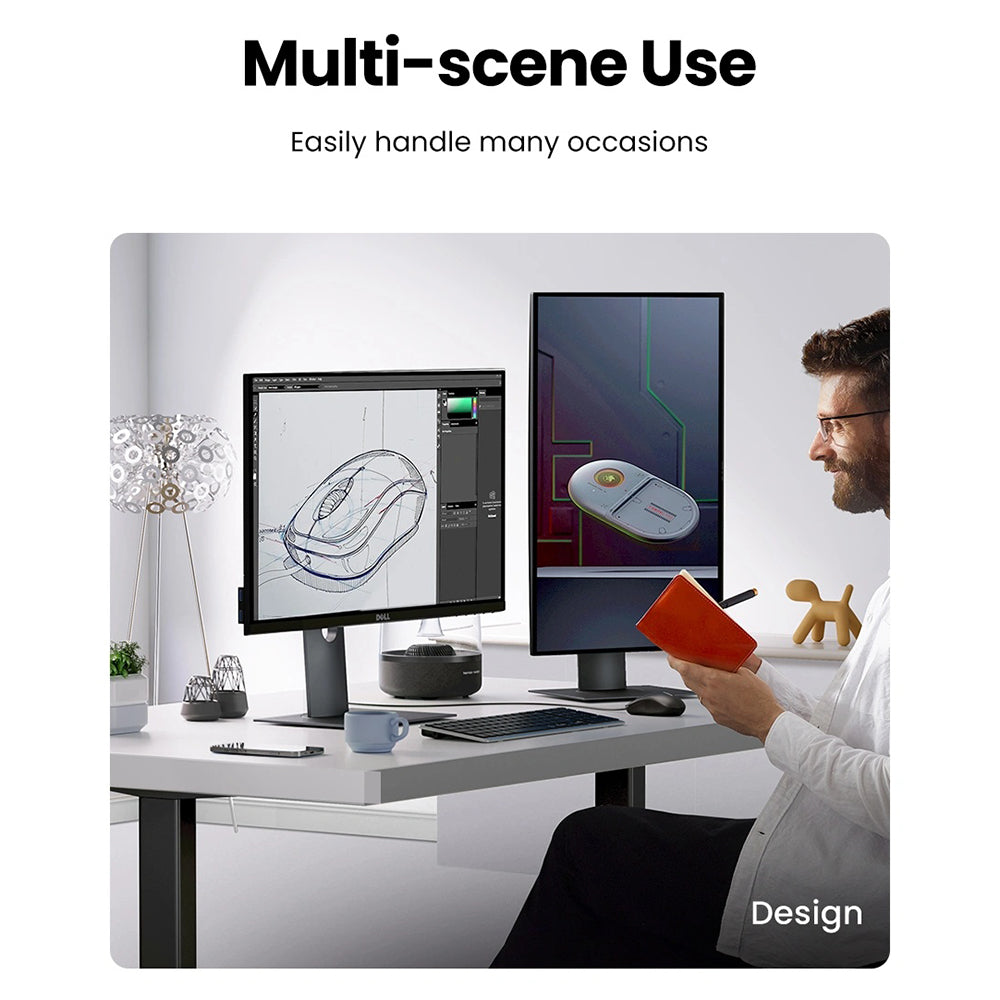 Mouse Wired USB UGREEN MU007, 1200DPI, 1.5m, Negro