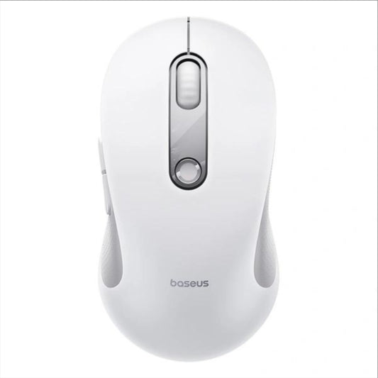 Mouse Wireless Baseus F02, 1600DPI, BT / Wi-Fi, Blanco B0203302