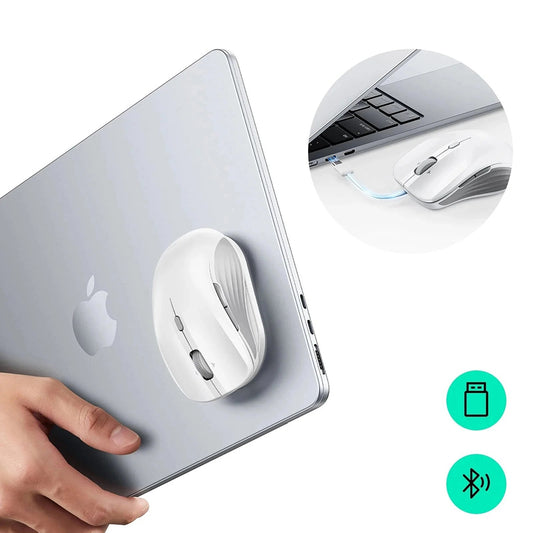 Ratón Inalámbrico ESR MagMouse, 800DPI - 4800DPI, BT / Wi-Fi, Blanco