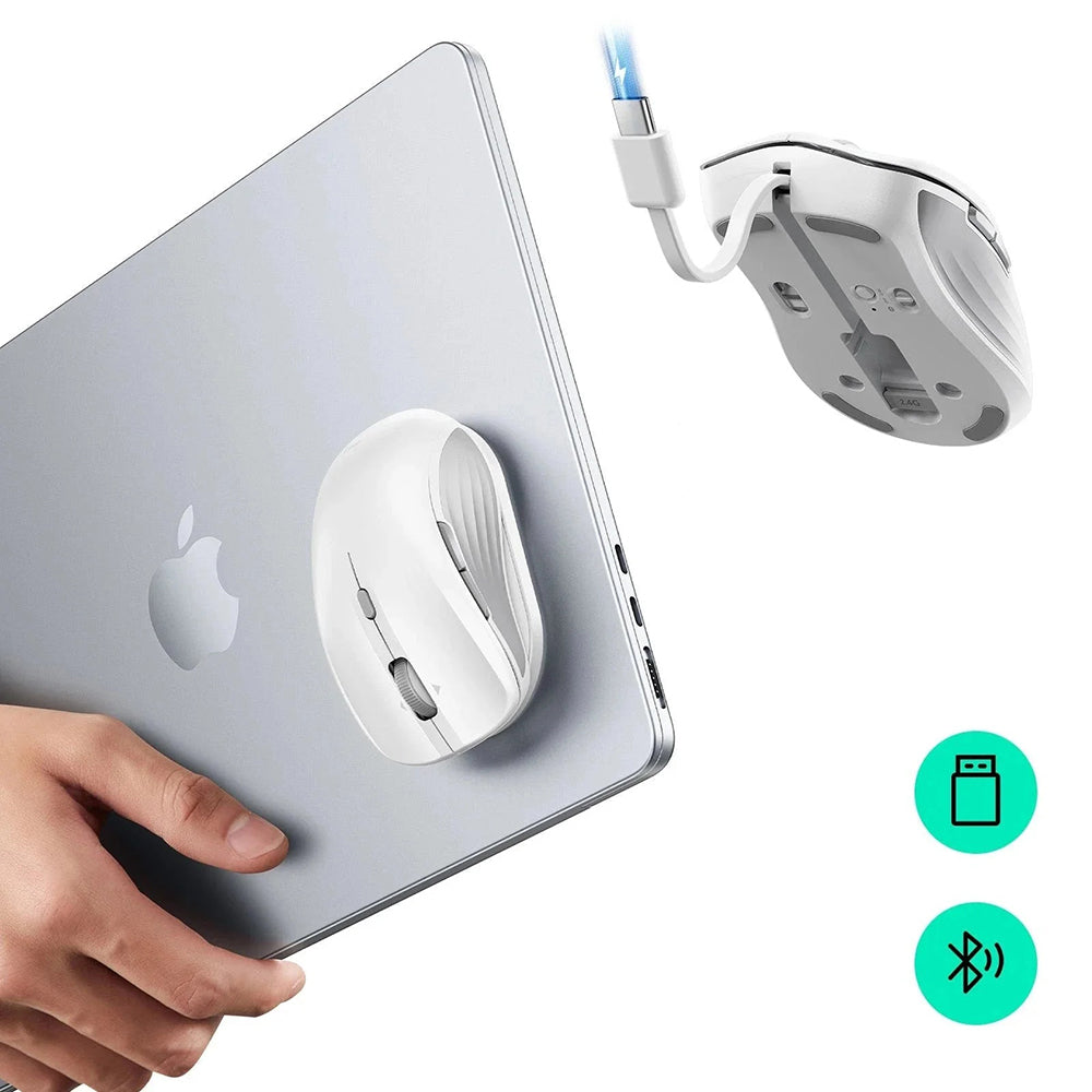Ratón Inalámbrico ESR MagMouse, 800DPI - 4800DPI, BT / Wi-Fi, Blanco