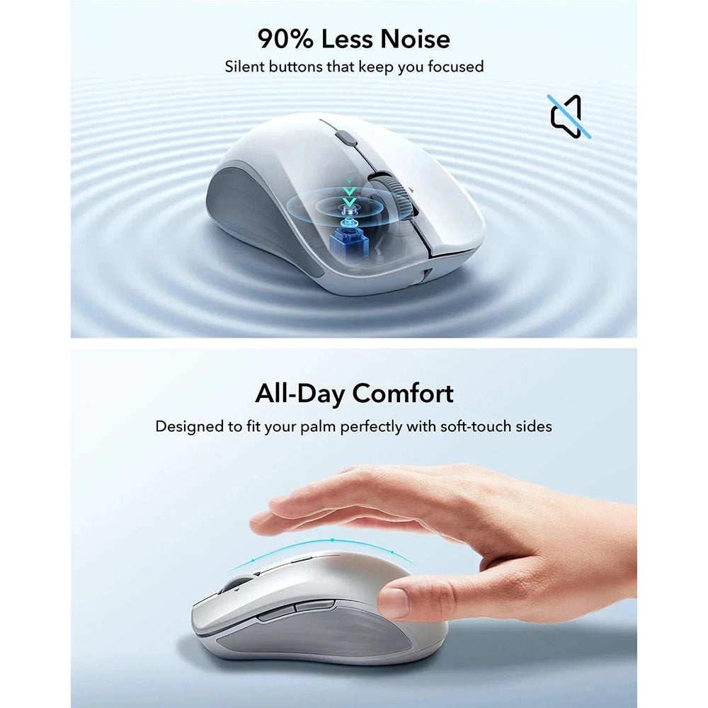 Ratón inalámbrico ESR MagMouse, 800DPI - 4800DPI, Gris