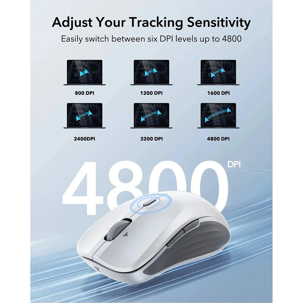 Wireless Mouse ESR MagMouse, 800DPI - 4800DPI, BT / Wi-Fi, Gray