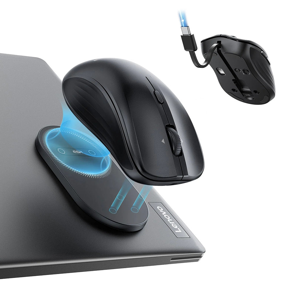 Ratón Inalámbrico ESR MagMouse, 800DPI - 4800DPI, BT / Wi-Fi, Negro