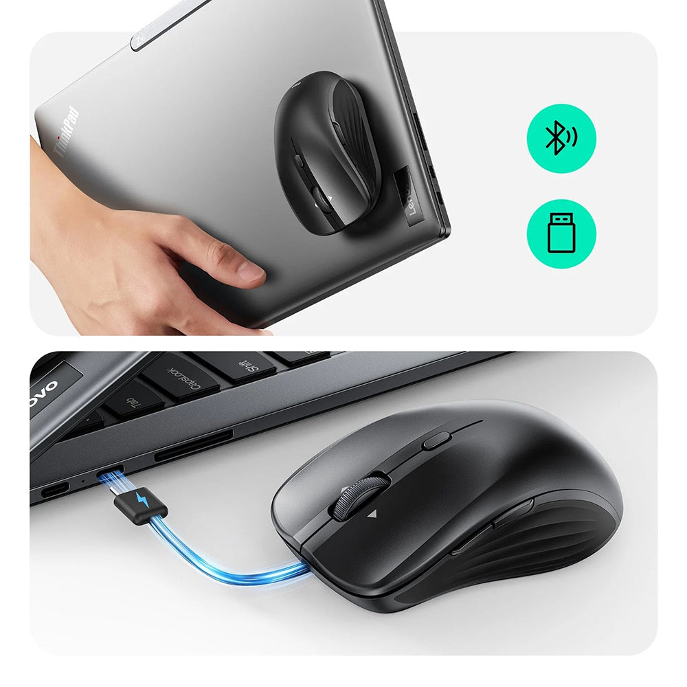 Ratón Inalámbrico ESR MagMouse, 800DPI - 4800DPI, BT / Wi-Fi, Negro