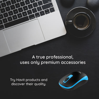 HAVIT MS626GT Wireless Mouse, 1200DPI, Black Grey