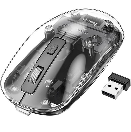 Ratón Inalámbrico HOCO GM29, 1600DPI, BT / Wi-Fi, Negro