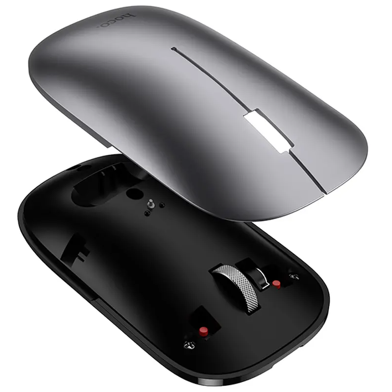 Ratón inalámbrico HOCO GM43, 1600DPI, BT / Wi-Fi, Gris