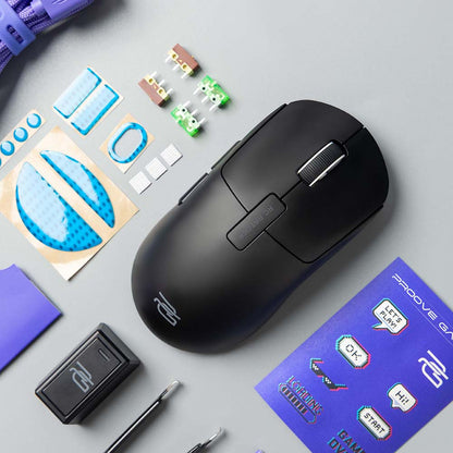 Mouse inalámbrico Proove RC Raider 8K, 800DPI - 32000DPI, BT / Wi-Fi / Cableado, Negro WMRR00122001