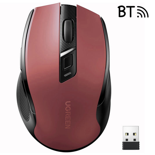 Ratón Inalámbrico UGREEN MU006, 4000DPI, Rojo