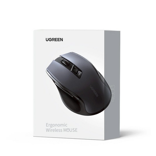 Ratón Inalámbrico UGREEN MU006 (90855), 4000DPI, BT / Wi-Fi, Gris