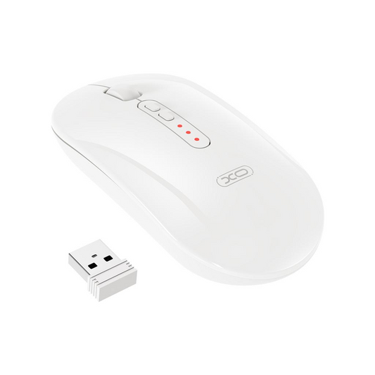 Ratón inalámbrico XO Design M13 Silent Tri-mode, 1600DPI, BT / Wi-Fi, Blanco