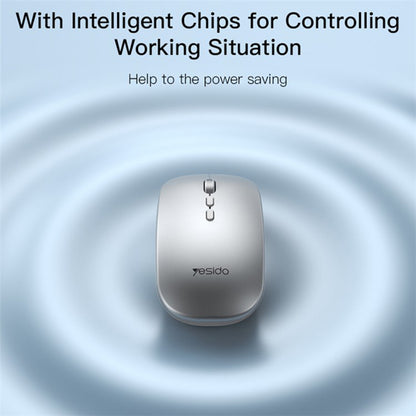 Mouse Wireless Yesido KB15, 800DPI - 1600DPI, Plateado