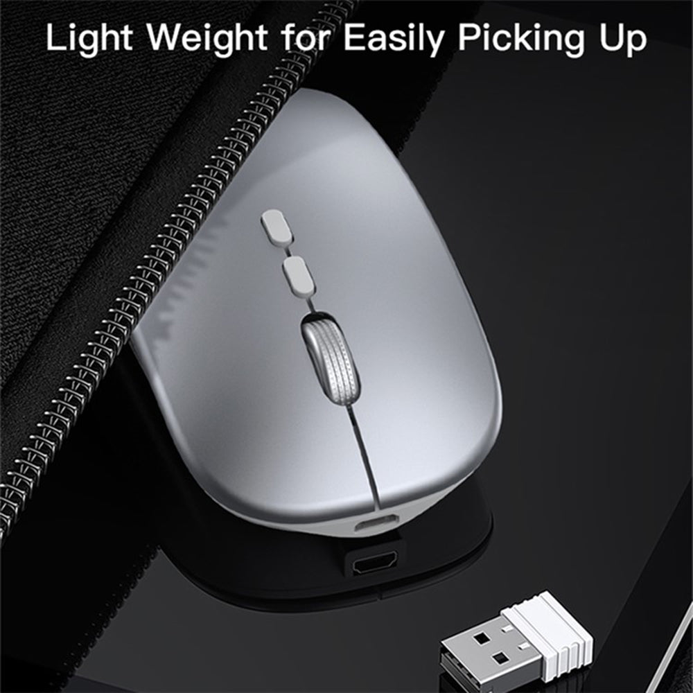 Mouse Wireless Yesido KB15, 800DPI - 1600DPI, Plateado