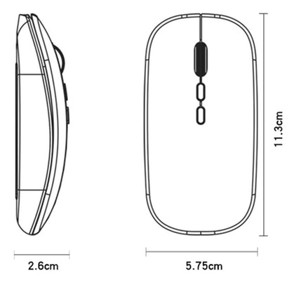 Mouse Wireless Yesido KB15, 800DPI - 1600DPI, Plateado