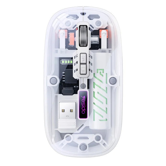Ratón Inalámbrico Yesido KB29, 800DPI - 1600DPI, BT / Wi-Fi, Blanco