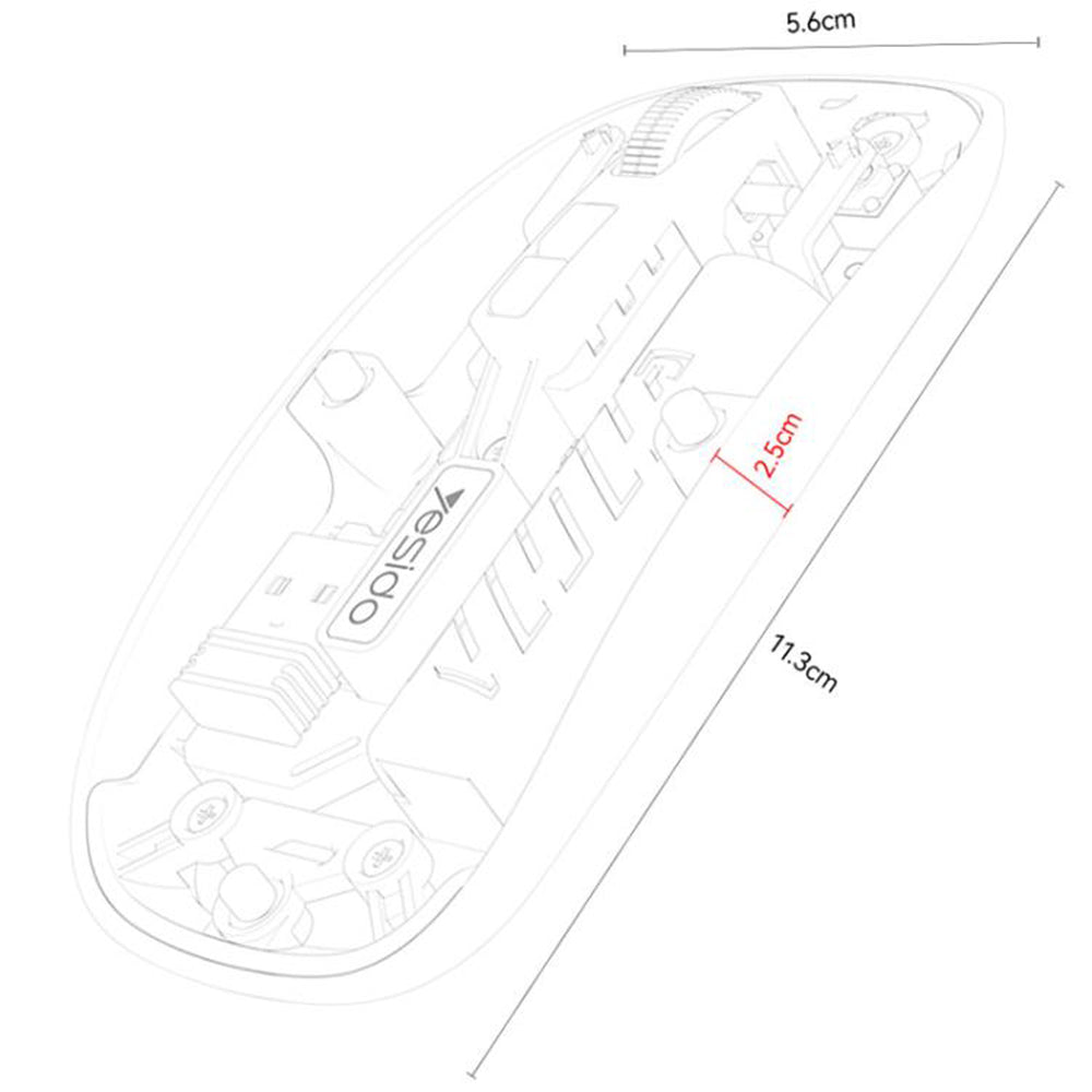 Ratón Inalámbrico Yesido KB29, 800DPI - 1600DPI, BT / Wi-Fi, Blanco