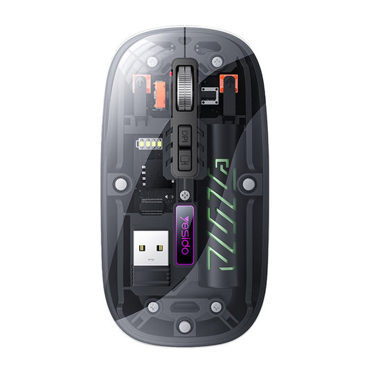 Ratón Inalámbrico Yesido KB29, 800DPI - 1600DPI, BT / Wi-Fi, Negro