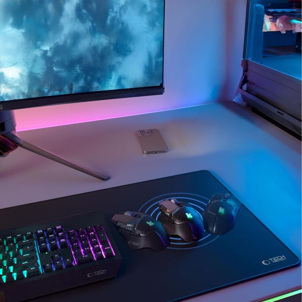 MousePad Tech-Protect A100, 100mm x 500mm, Negro