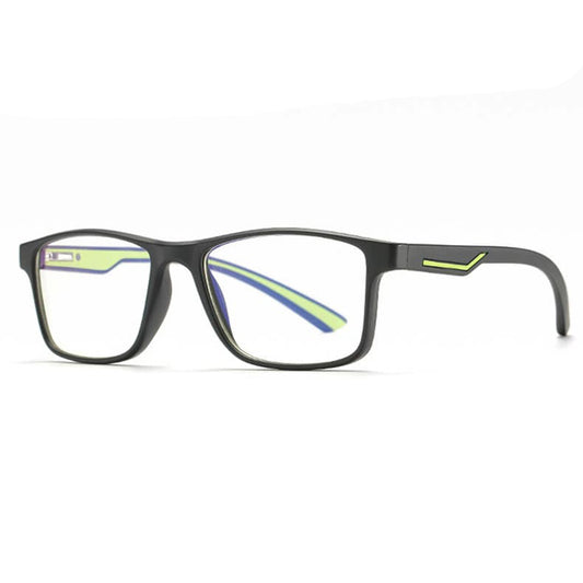 Gafas de Computadora para Hombre Techsuit F2388, Anti Luz Azul, Negro Verde
