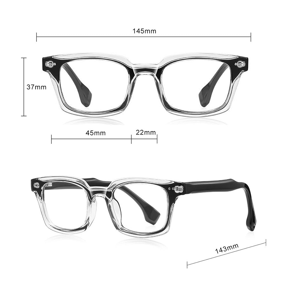 Gafas de ordenador para hombre Techsuit LS084, Anti luz azul, azules transparentes