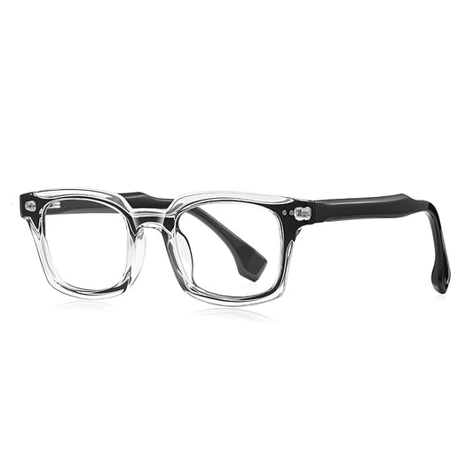 Gafas de Computadora para Hombre Techsuit LS084, Anti Luz Azul, Negro Transparente