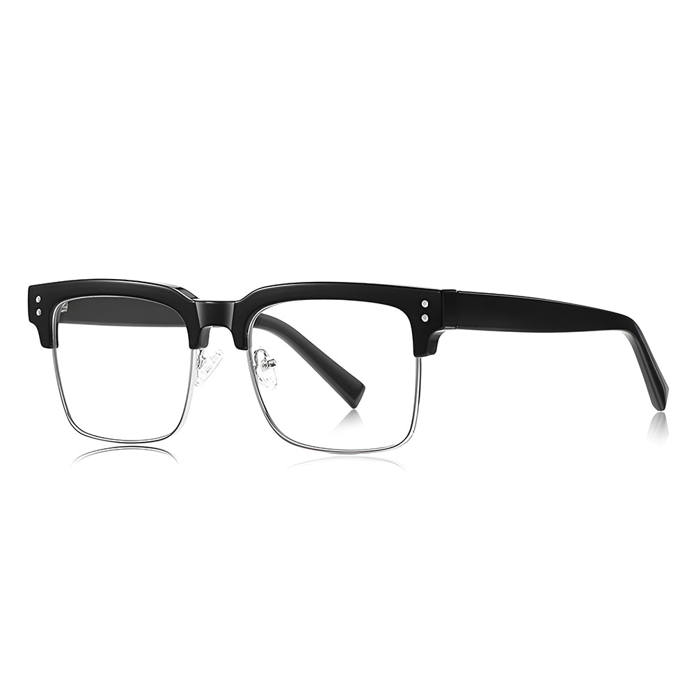 Gafas de ordenador para mujer Techsuit 2205, Anti luz azul, negras plateadas