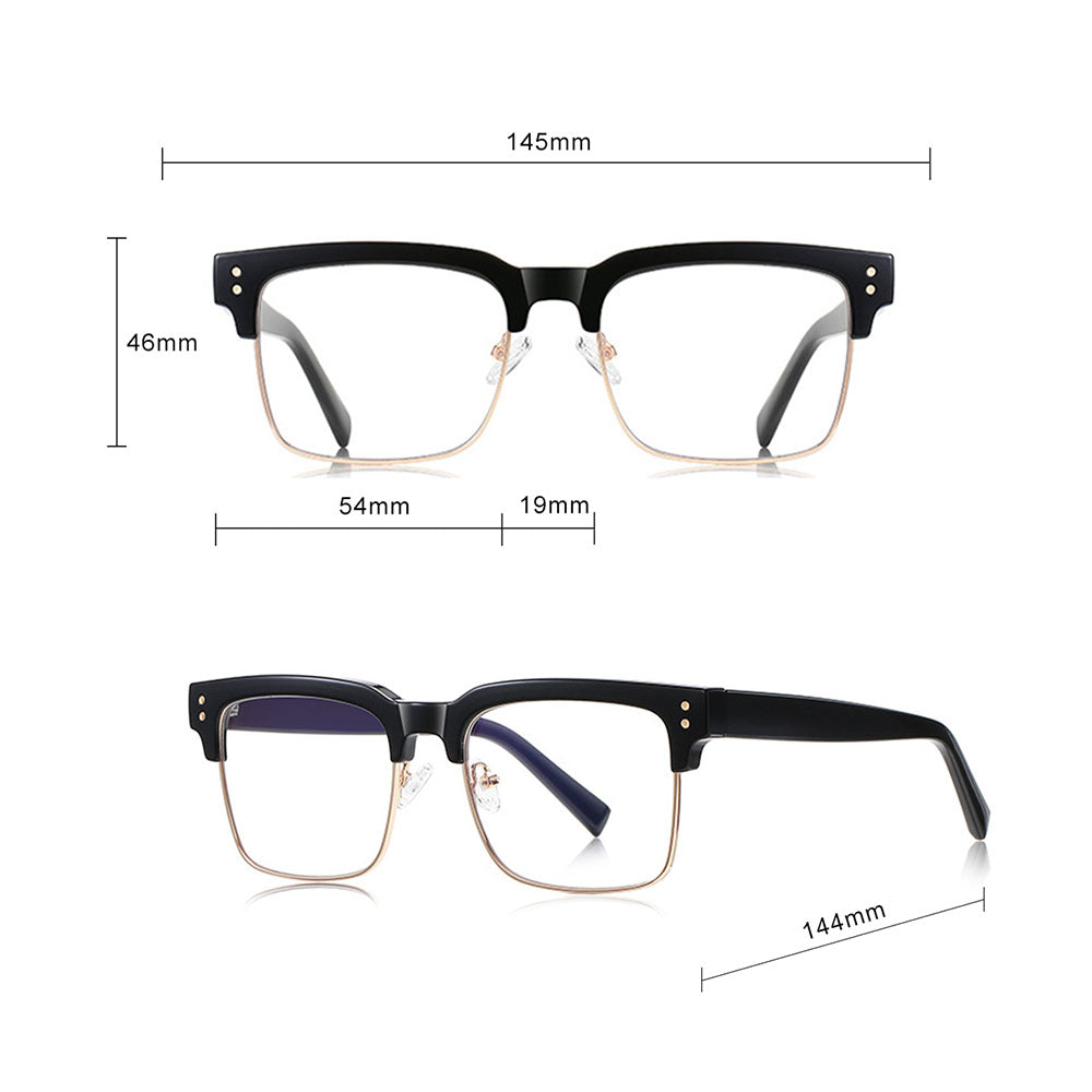 Gafas de ordenador para mujer Techsuit 2205, Anti luz azul, negras plateadas