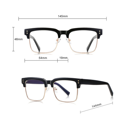 Gafas de ordenador para mujer Techsuit 2205, Anti luz azul, negras plateadas