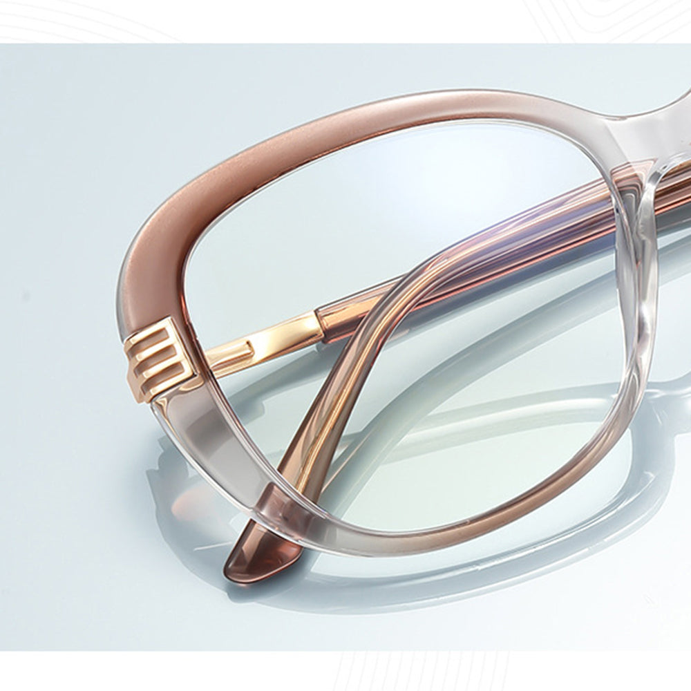 Techsuit 2265 Women's Computer Glasses, Anti-Blue Light, Light Brown