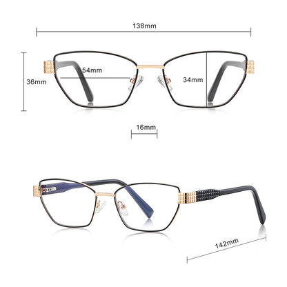 Techsuit 3162 Women's Computer Glasses, Anti-Blue Light, Black