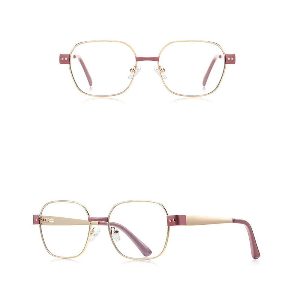 Gafas de Computadora para Mujer Techsuit 3172, Anti Luz Azul, Rosa Dorado