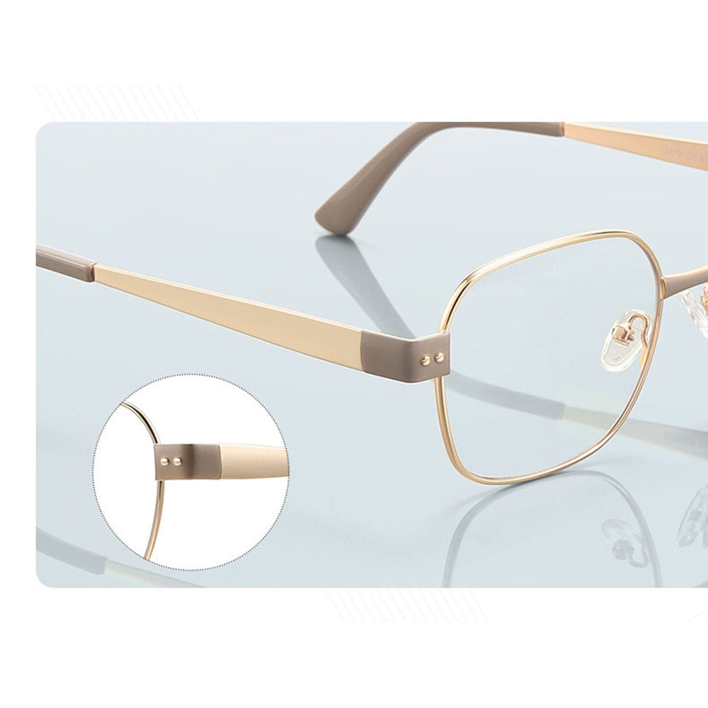 Gafas de Computadora para Mujer Techsuit 3172, Anti Luz Azul, Rosa Dorado