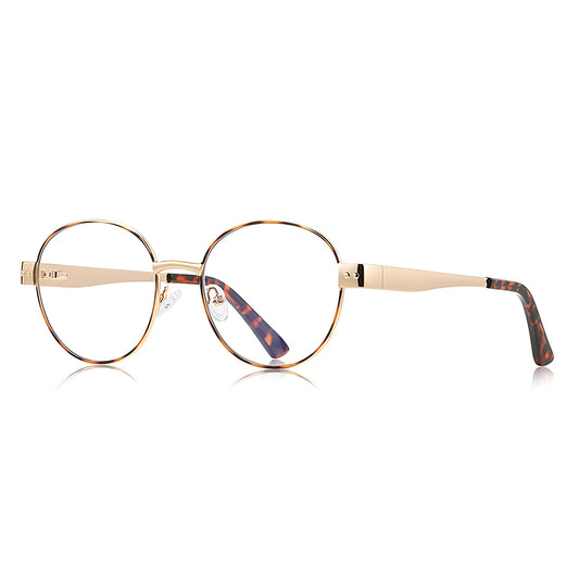 Gafas de Computadora para Mujer Techsuit 3175, Anti Luz Azul, Doradas con Estampado