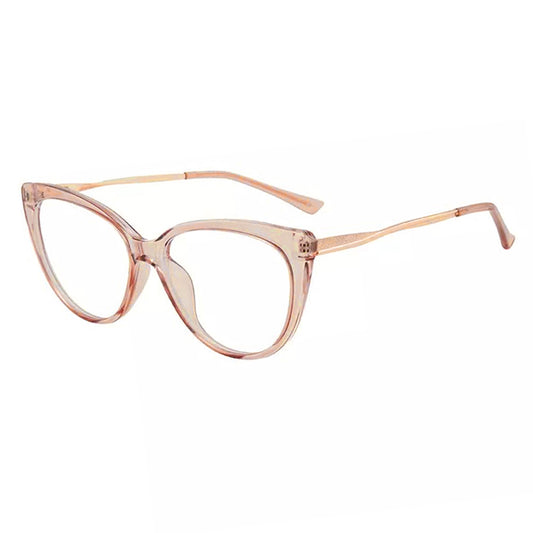 Gafas de ordenador para mujer Techsuit F5018-C6, Anti luz azul, Marrón