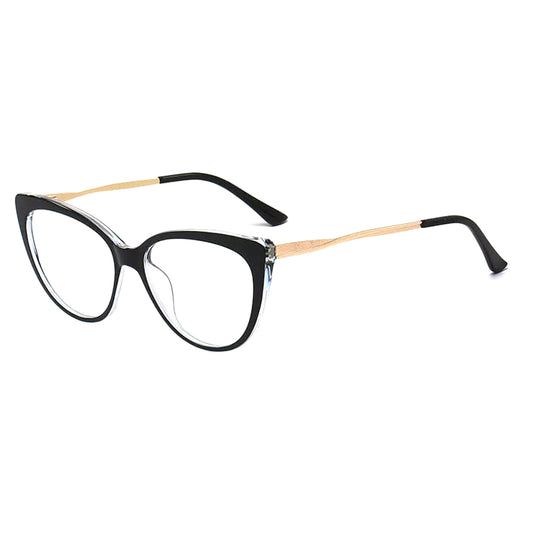 Gafas de ordenador para mujer Techsuit F5018-C72, Anti luz azul, negras