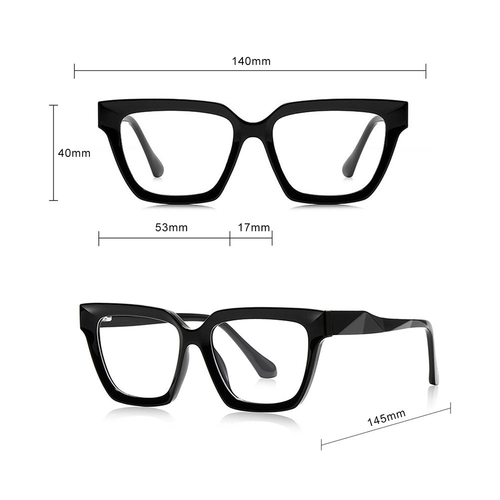Gafas de Computadora para Mujer Techsuit LS083, Anti Luz Azul, Negras