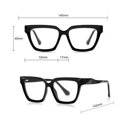 Gafas de Computadora para Mujer Techsuit LS083, Anti Luz Azul, Negras