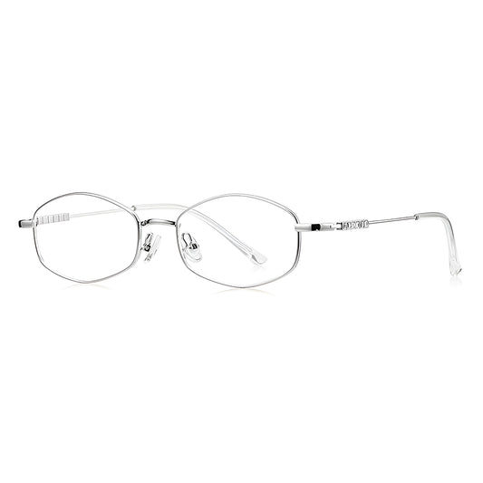 Gafas de ordenador para mujer Techsuit LS501, anti luz azul, plateadas
