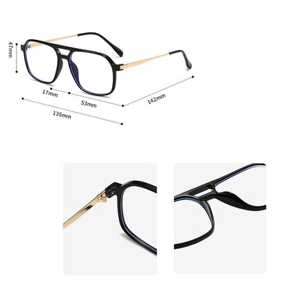 Gafas de Ordenador Unisex Techsuit 83092, Anti Luz Azul, Negro Dorado