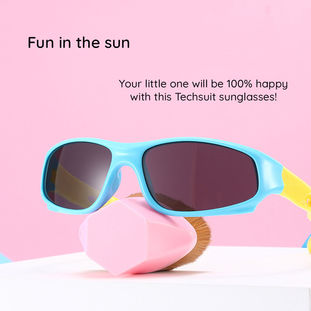 Gafas de Sol Deportivas para Niños Techsuit 816-C2, Polarizadas, Amarillo Rosa