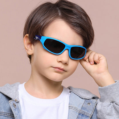 Techsuit 816-C5 Kids' Sport Sunglasses, Polarized, Blue Yellow