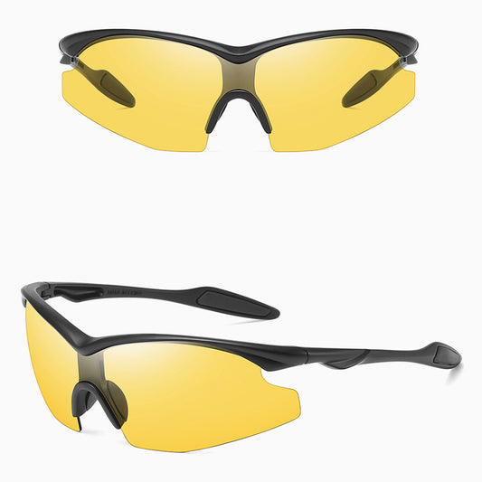 Gafas de Ciclismo Unisex Techsuit 1806, Protección UV, Negro Amarillo
