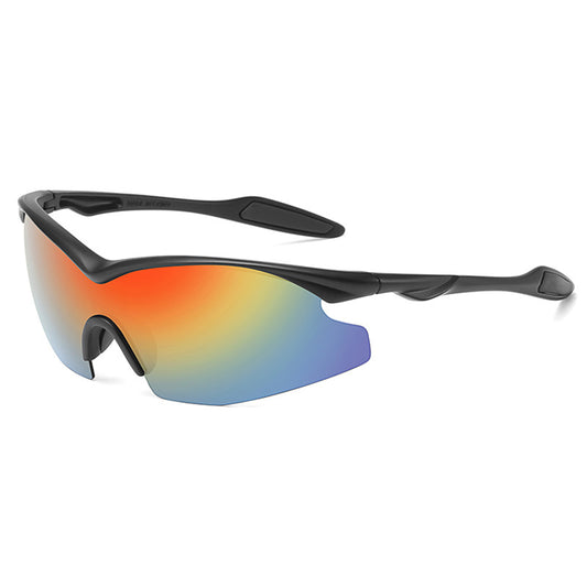 Gafas de Ciclismo Unisex Techsuit 1806, Protección UV, Negro Naranja Amarillo