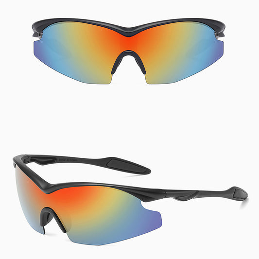 Gafas de Ciclismo Unisex Techsuit 1806, Protección UV, Negro Naranja Amarillo